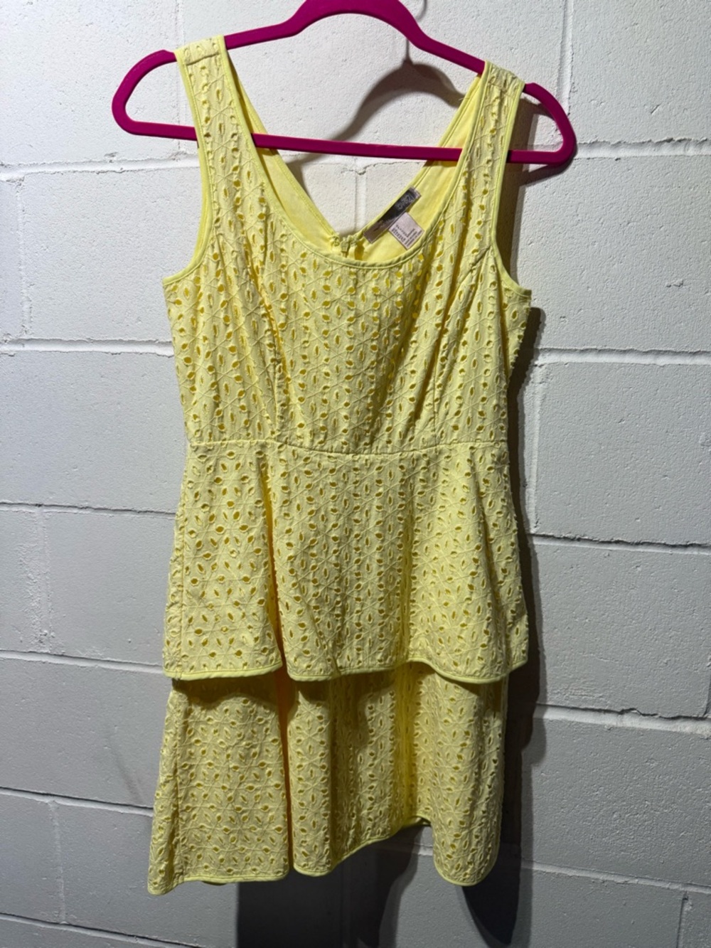 Eve Lime Yellow Eyelet Dress